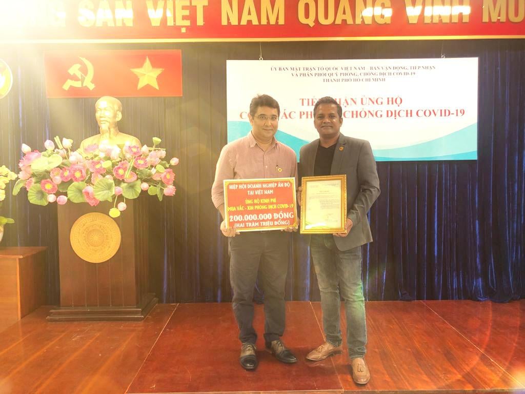 DONATED VND 200 MIL. TO COVID VACCINE FUND THROUGH VIETNAM FATHERLAND FRONT COMMITTEE IN HO CHI MINH CITY